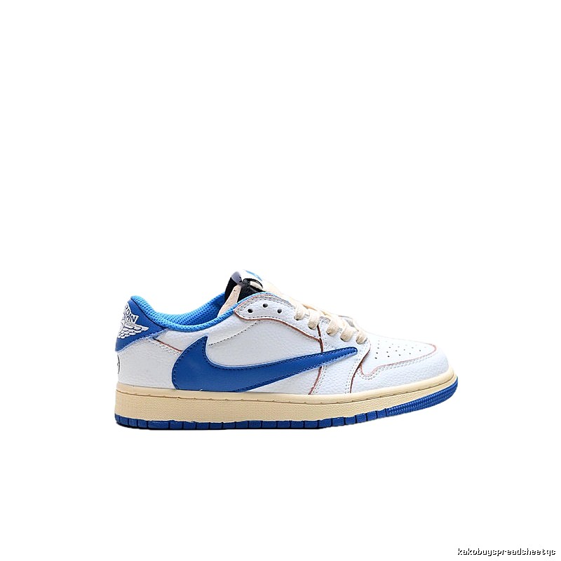 Nike Air Jordan low-top blue and white sports shoes