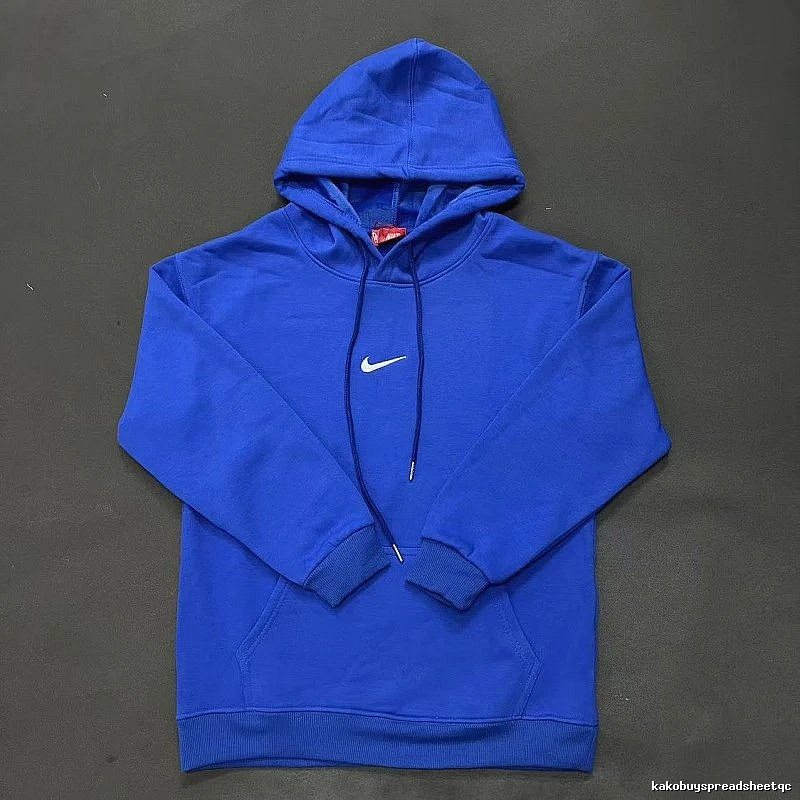 Nike Small Chest-Logo Detail Small-Logo Detail Blue Zip Hoodie Airport Outfit Swoosh