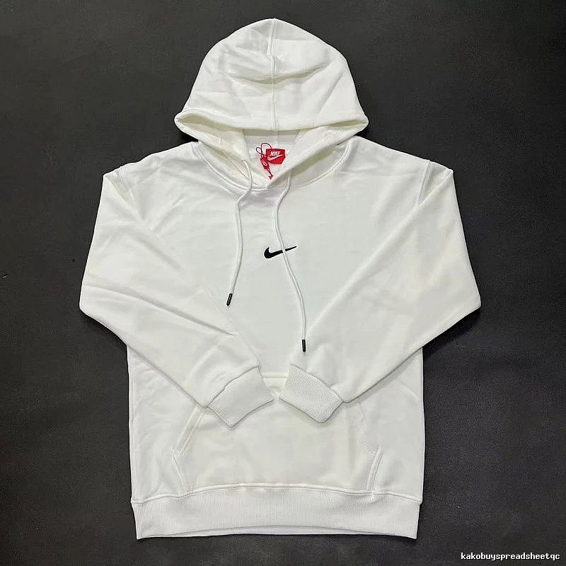 Nike Small-Logo Detail White Zip Hoodie Resort Wear Swoosh