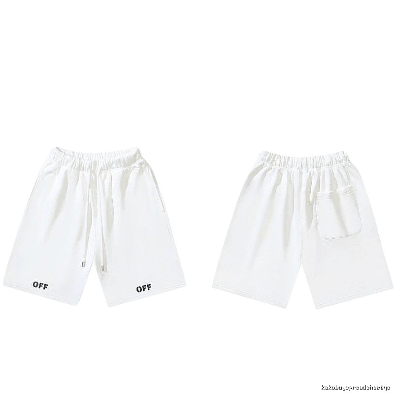 Off-White 017 simple white shorts