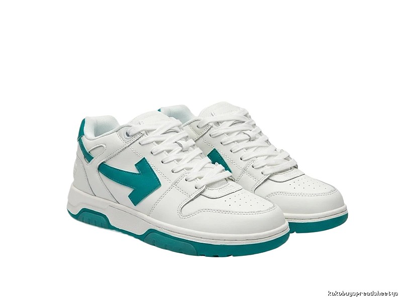 Off-White Arrow Series White and Green Sneakers