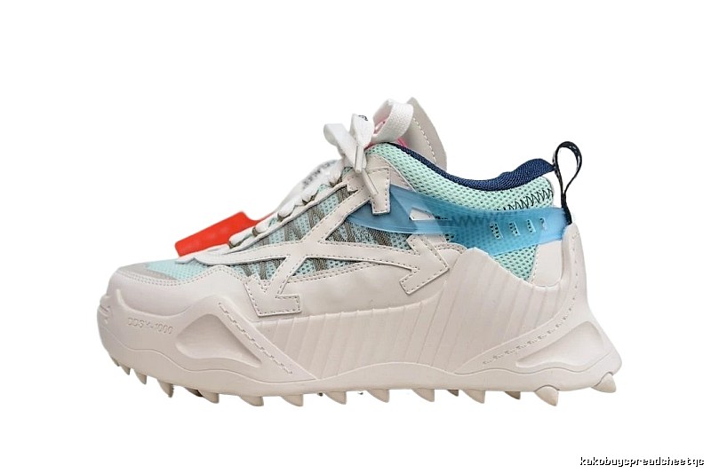 Off-White casual style white and blue sports shoes