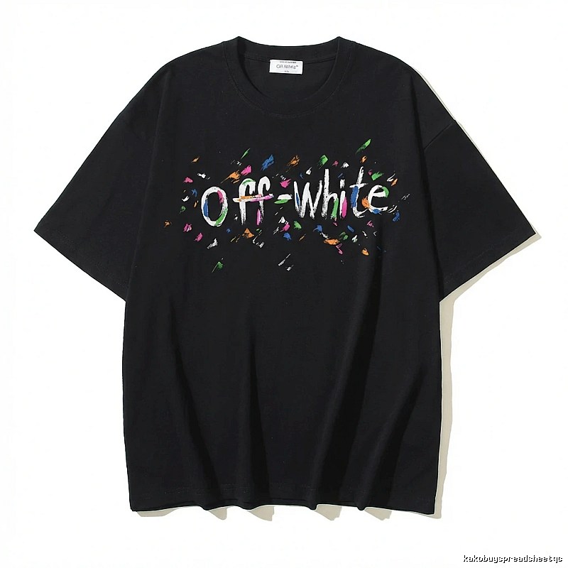 Off-White Graffiti Style Black T-shirt