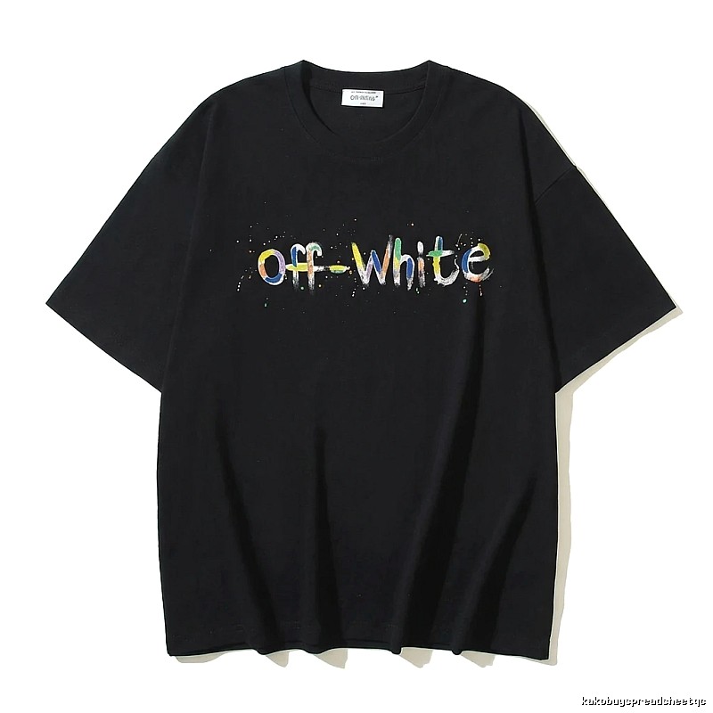 Off-White Graffiti Style Black T-shirt