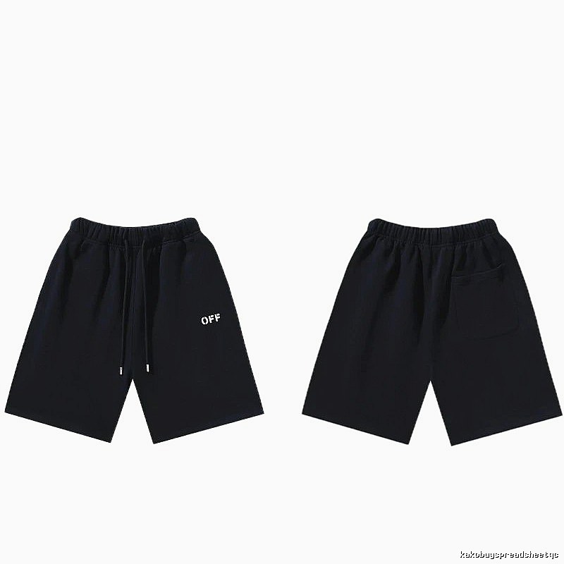 Off-White minimalist-style black shorts