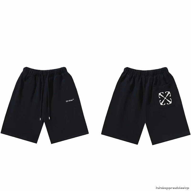 Off-White Style 010 Simple Black Shorts