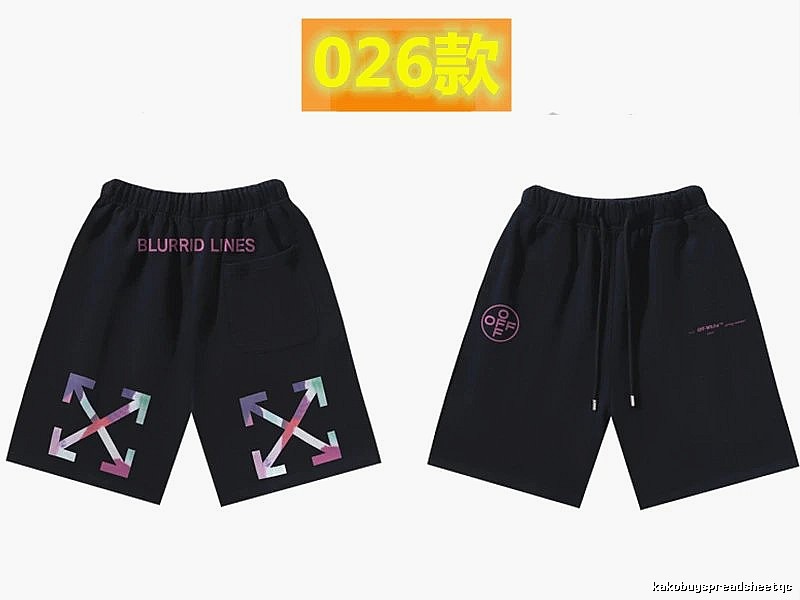 Off-White Style 026 Trendy Black Shorts