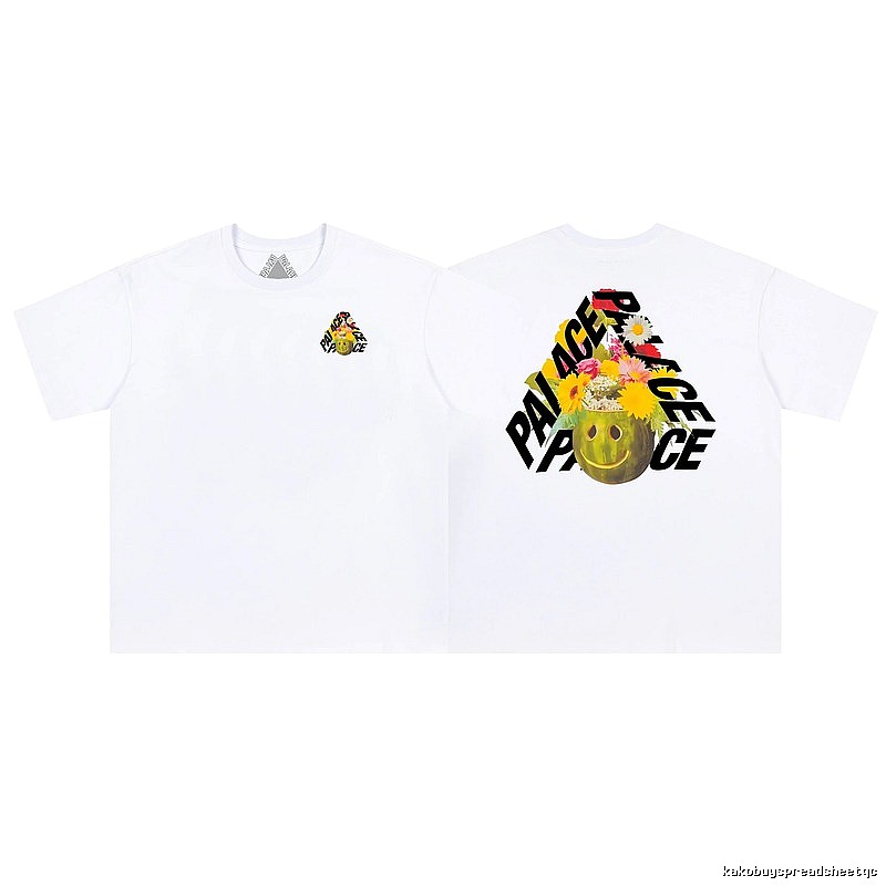 Palace Floral Smiley Street Style White T-Shirt