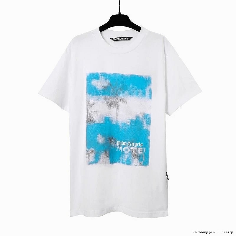 Palm Angels Gift Ready Logo T-shirt White Palm Tree with Fresh Pattern
