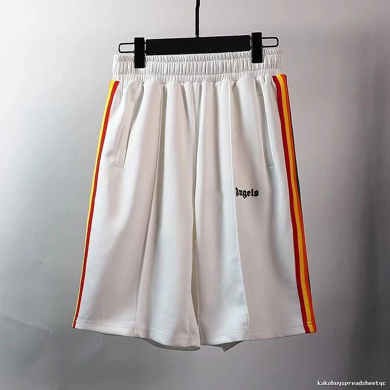 Palm Angels Premium Style Track shorts Black Side Stripe for Resort Outfits