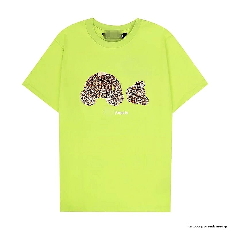 Palm Angels Resort Bear graphic T-shirt White Colorful Bear for Travel Looks