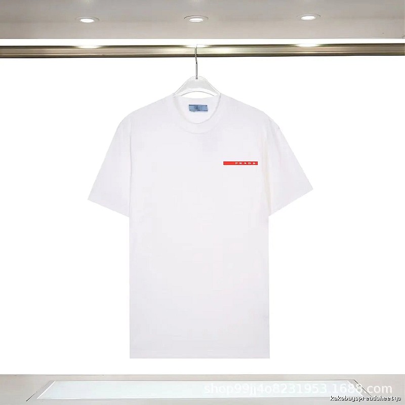 Prada Red Label Minimalist Style White Short-sleeve T-shirt