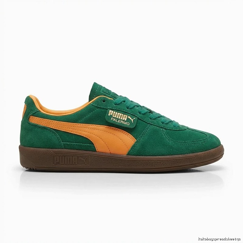 PUMA PALERMO Retro Style Green-Orange Shoes