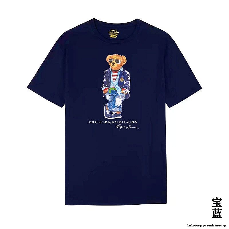 Ralph Lauren Bear Trendy Brand Royal Blue T-shirt
