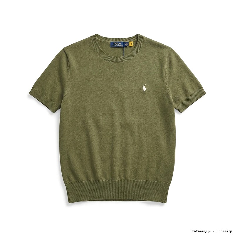 Ralph Lauren Polo Series Simple Style Olive Green Knitwear