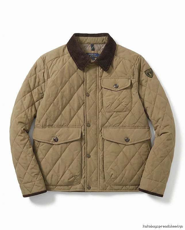 Ralph Lauren quilted retro-style khaki coat