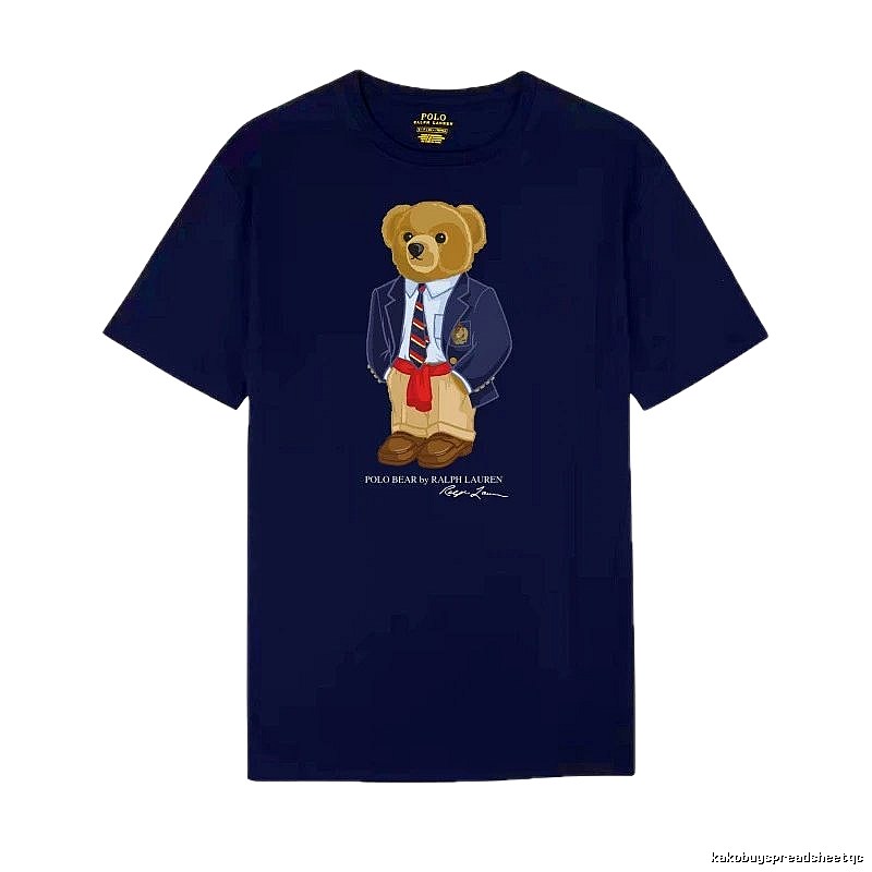 Ralph Lauren Teddy Bear Preppy Style Royal Blue T-shirt