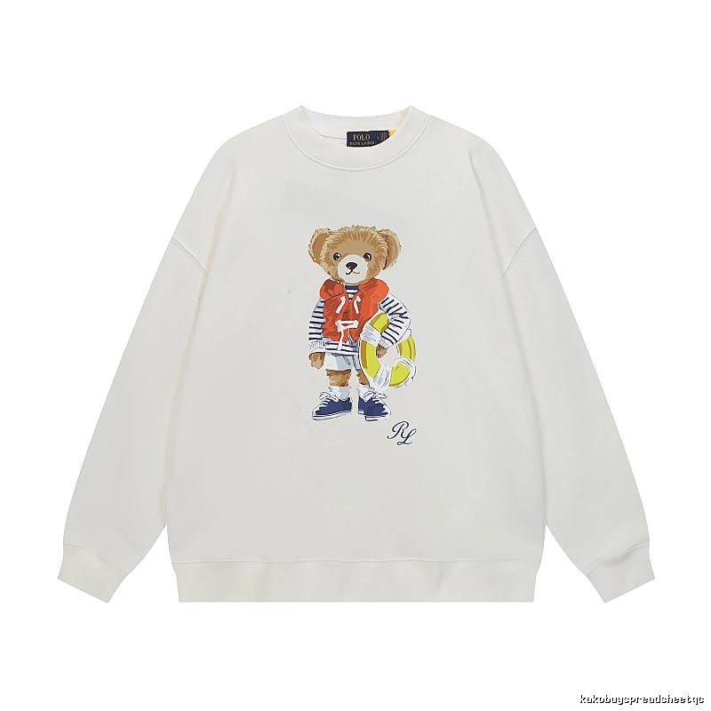 Ralph Lauren white sweatshirt with bear print