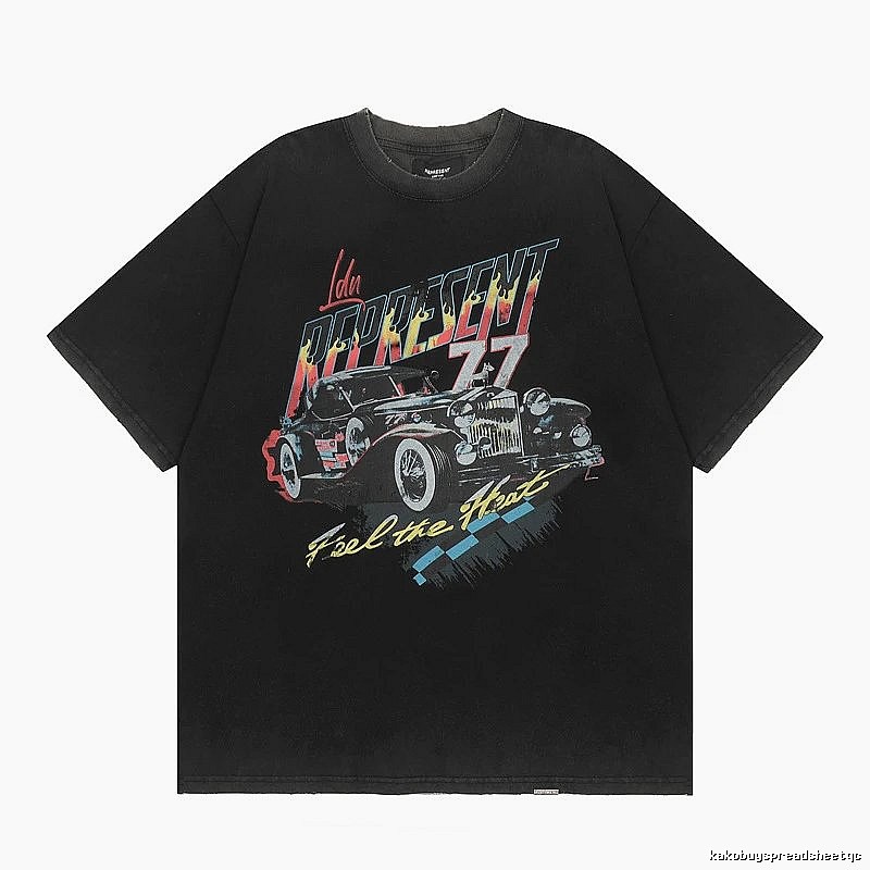 Represent American Retro Classic Car Black T-Shirt