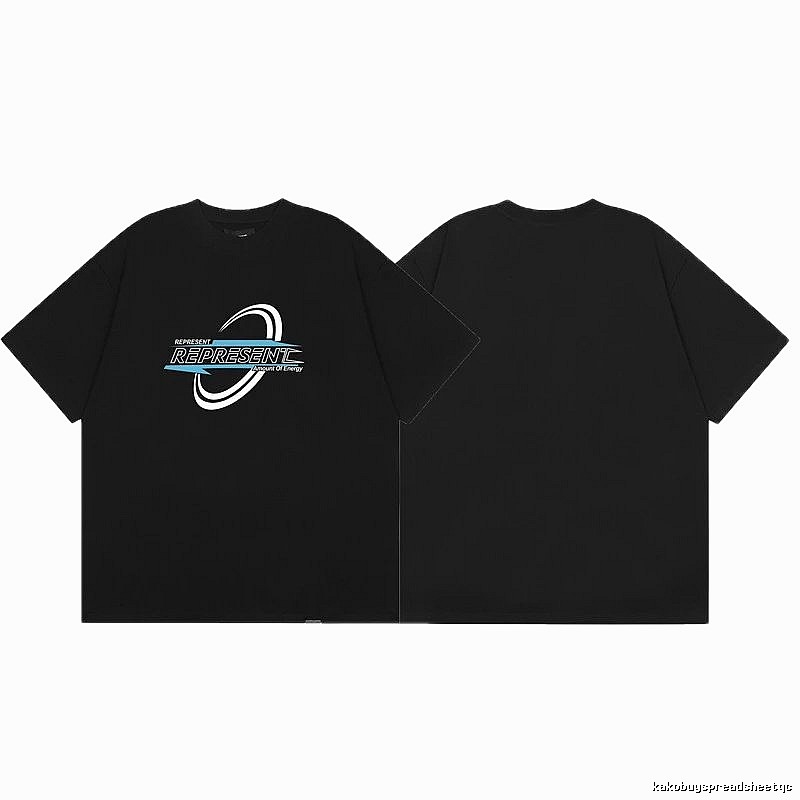 Represent Printed High Street Style Black Short-sleeve T-shirt