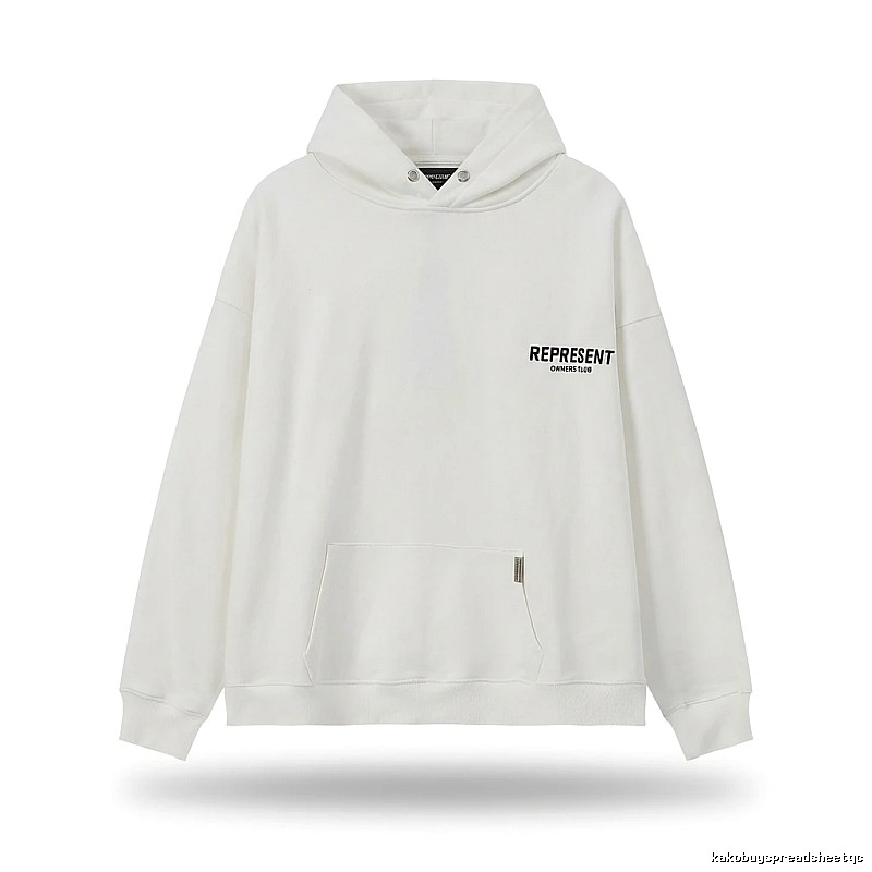 REPRESENT Simple Style White Hoodie