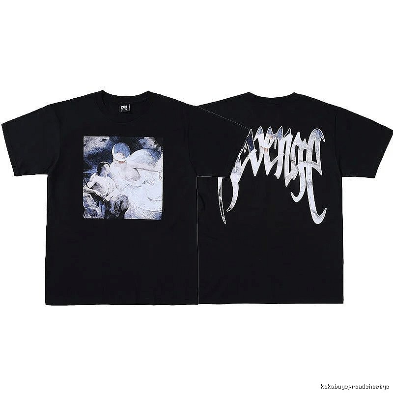 Revenge Black Skull Graphic T-Shirt Casual Layering