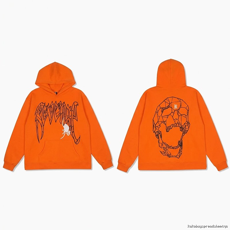 Revenge Skeleton Style Orange Hoodie