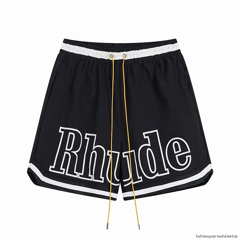 RHUDE lettered sporty shorts