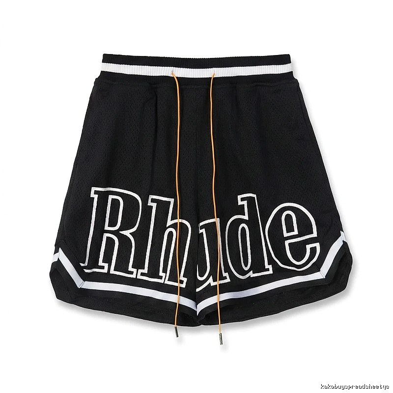 RHUDE sporty black shorts