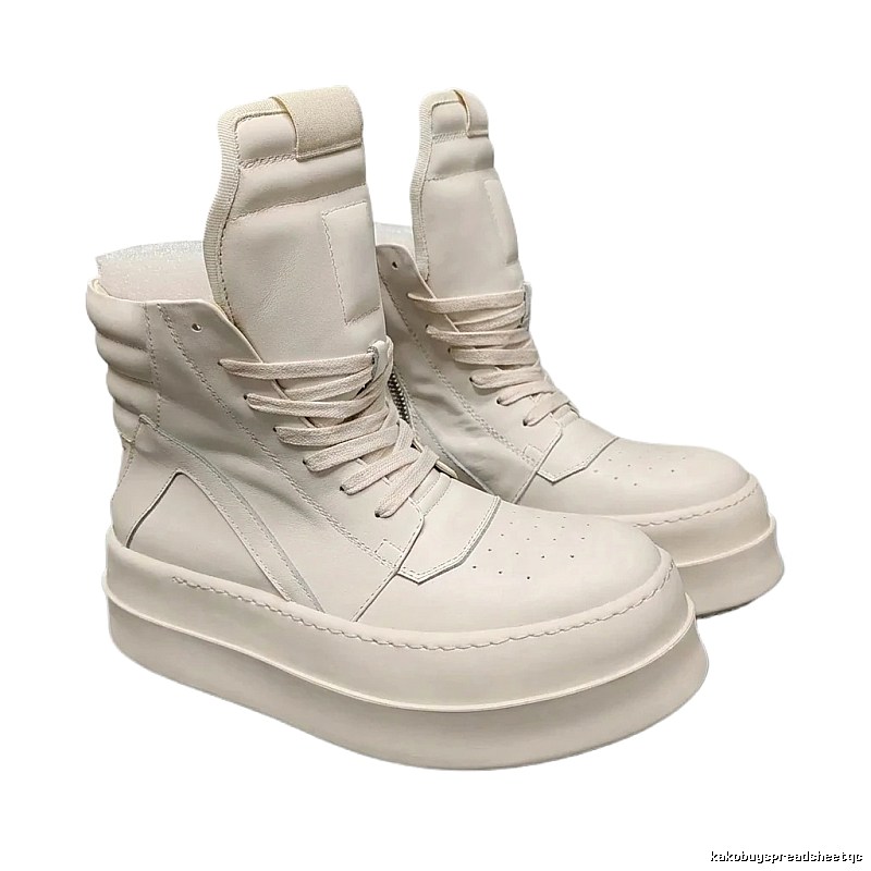 Rick Owens Dark Avant-garde White Boots