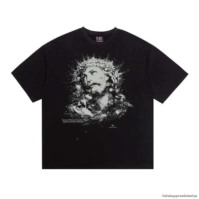 SAINT Jesus with Thorns Vintage Black T-Shirt