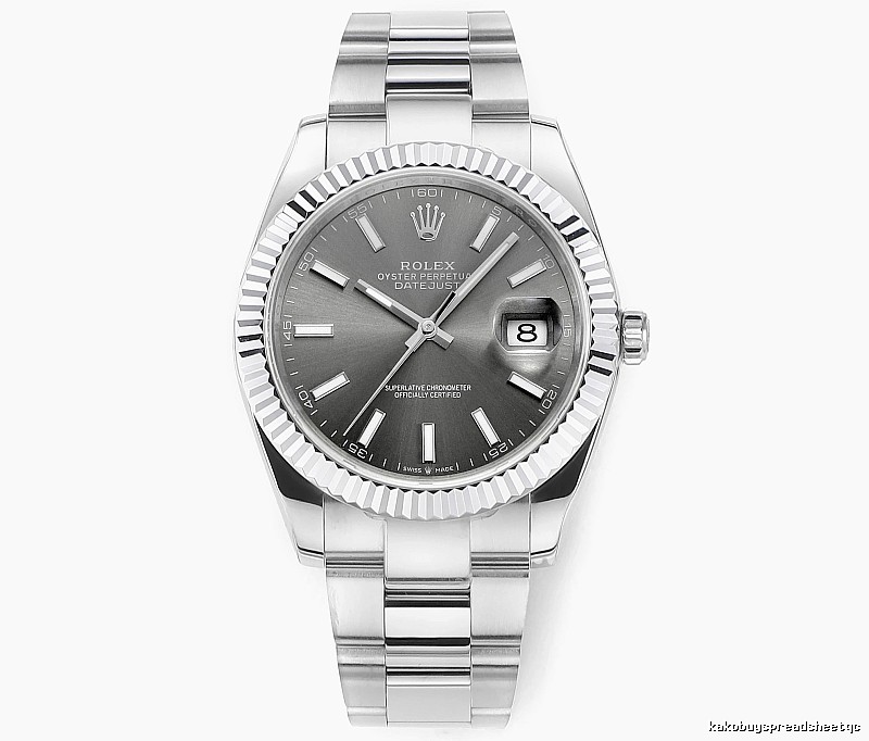 Silver And Gray Rolex Datejust Automatic Watch for occasion
