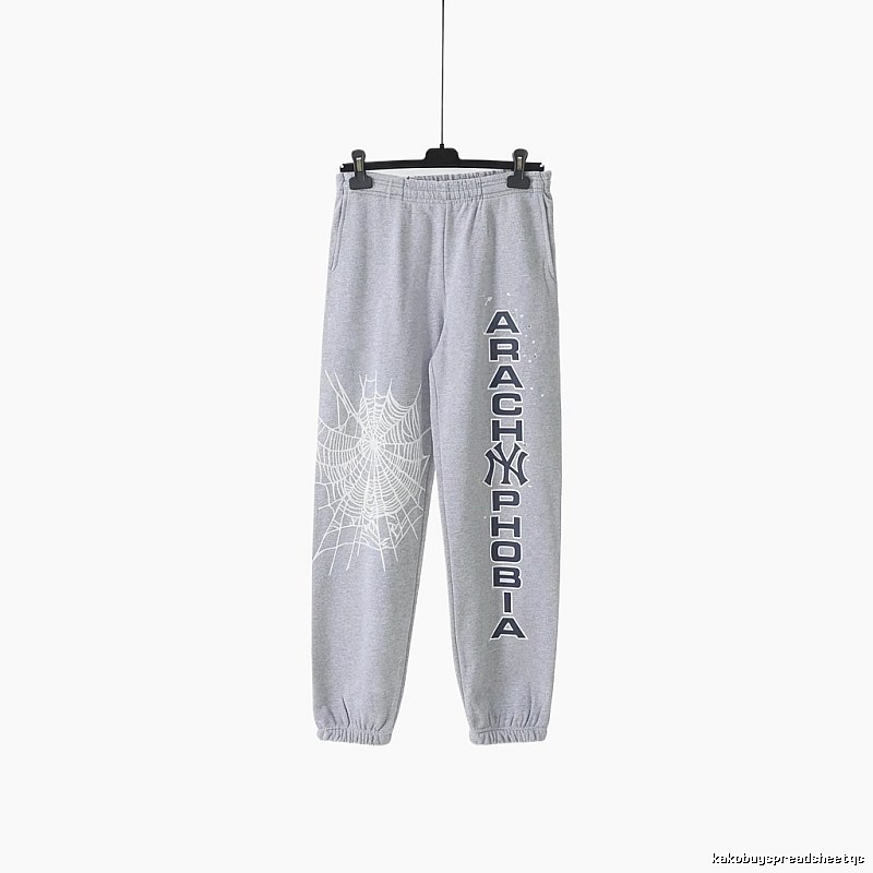 Sp5der Grey Trendy Sweatpants