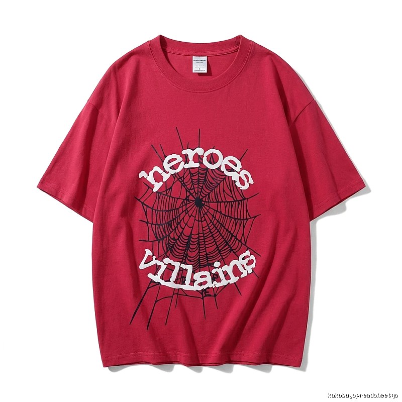 Sp5der Hero Villain Style Red T-shirt