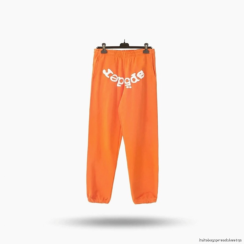 Sp5der Orange Trendy and Cool Casual Pants