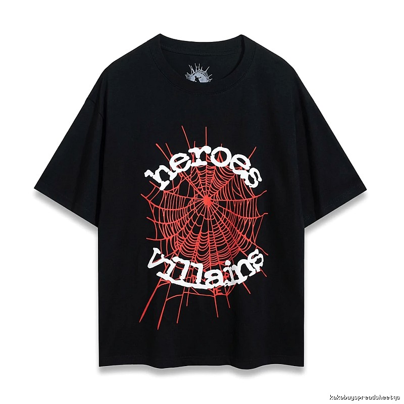 Sp5der Spider Web Style Black T-shirt
