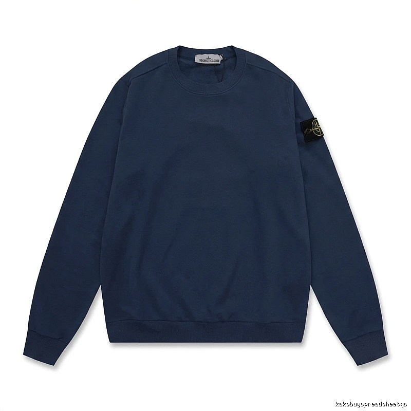 Stone Island basic dark navy blue sweatshirt