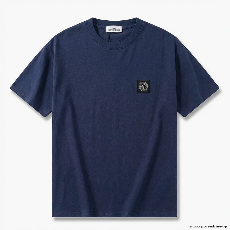 Stone Island basic dark navy blue T-shirt