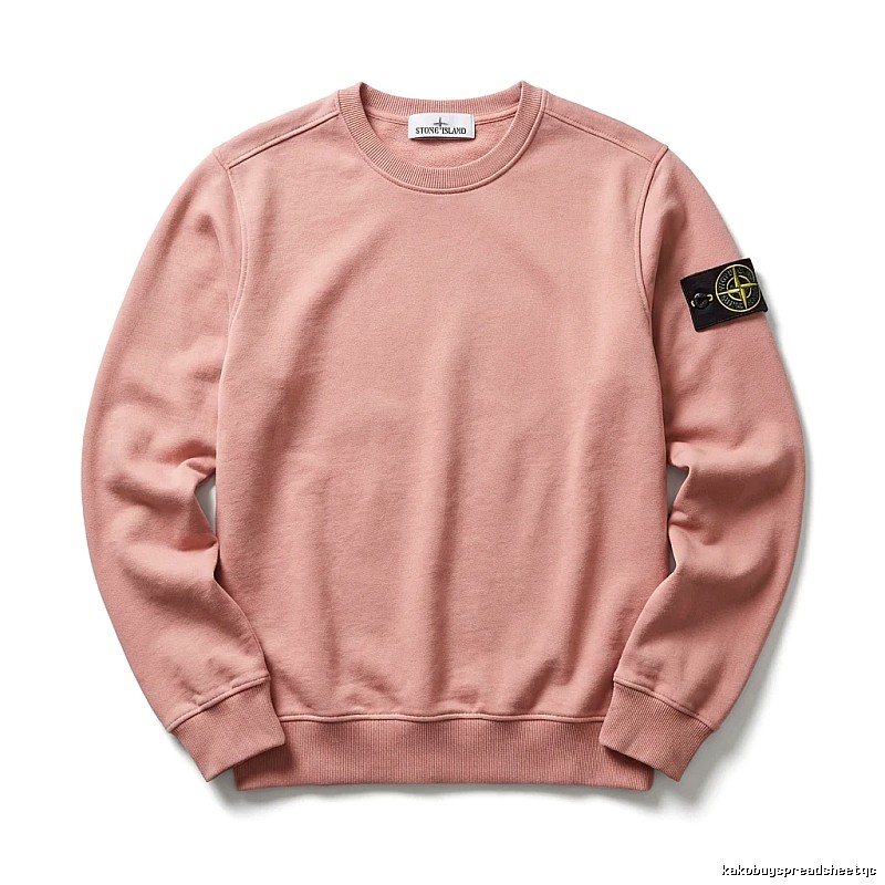 Stone Island basic simple style pink sweatshirt