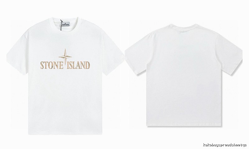 Stone Island Classic Street Style White Short Sleeve T-Shirt