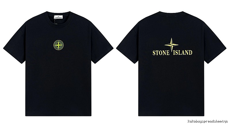 Stone Island Compass Series Streetwear Black Short Sleeve T-Shirt