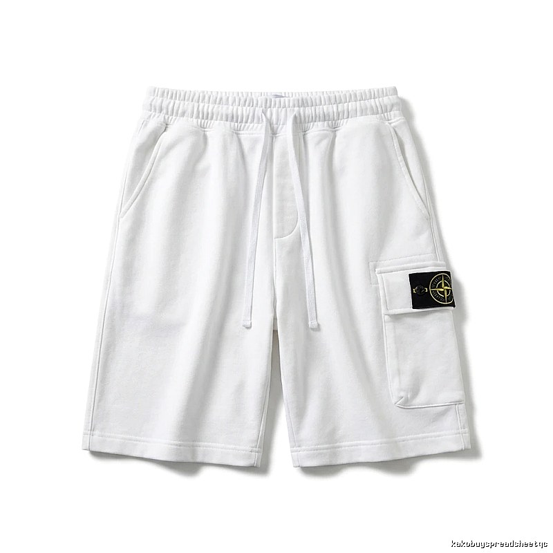 Stone Island functional style white shorts