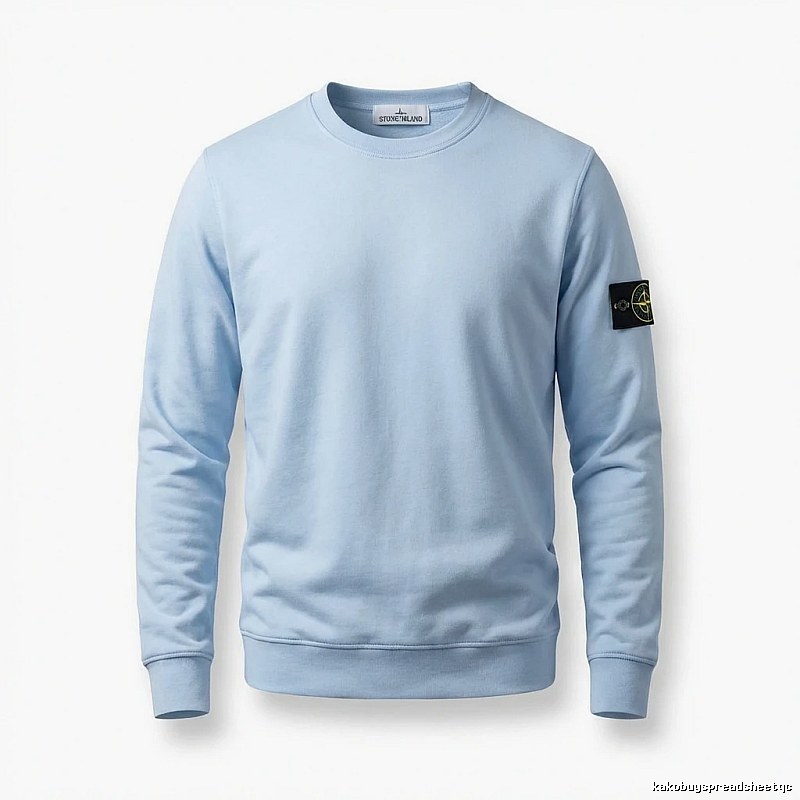 Stone Island minimalist light blue sweatshirt