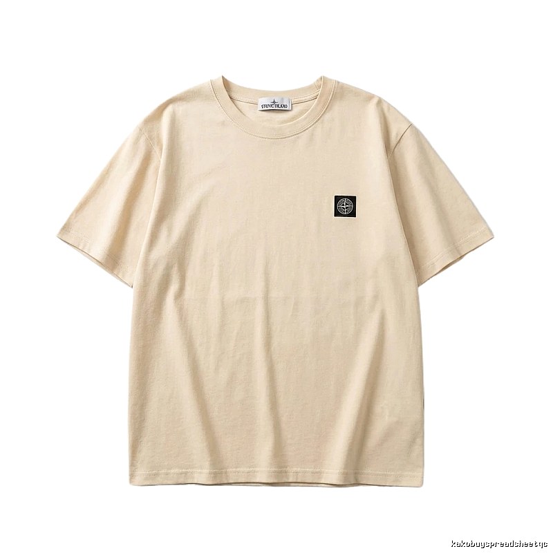 Stone Island minimalist style beige T-shirt
