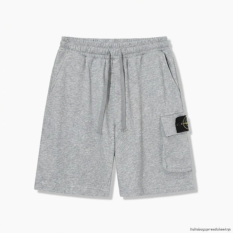 Stone Island workwear style grey shorts