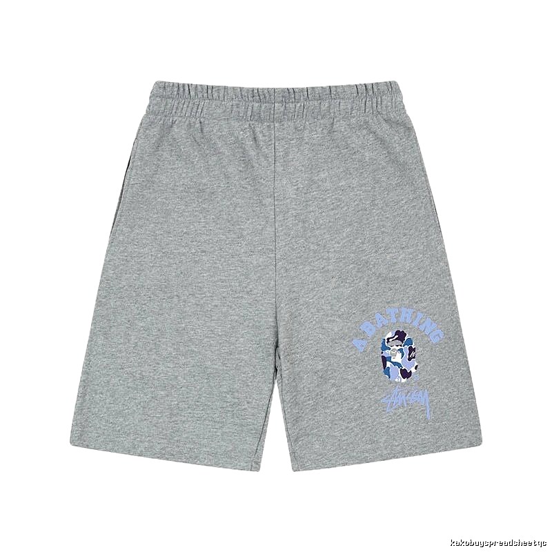 Stussy A Bathing Ape series grey shorts