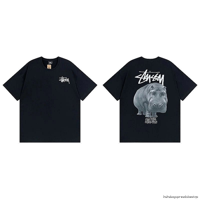 Stussy Black Spider Graphic T-Shirt Match Day Logo