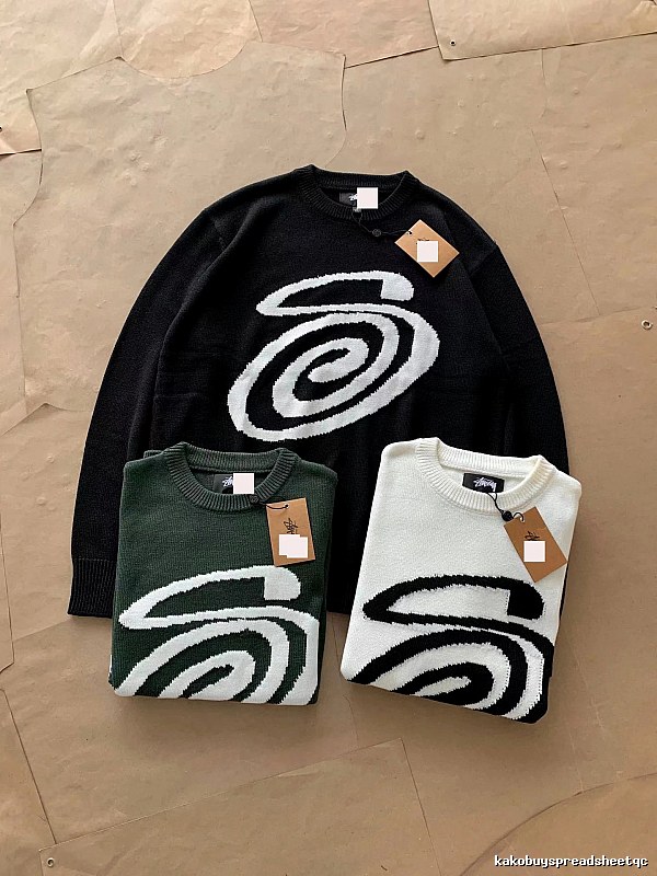 Stussy Black Swirl Graphic SweatShirt Daily Styling