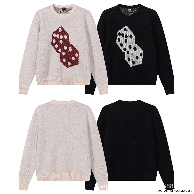 Stussy Black Swirl Graphic SweatShirt Logo Detail