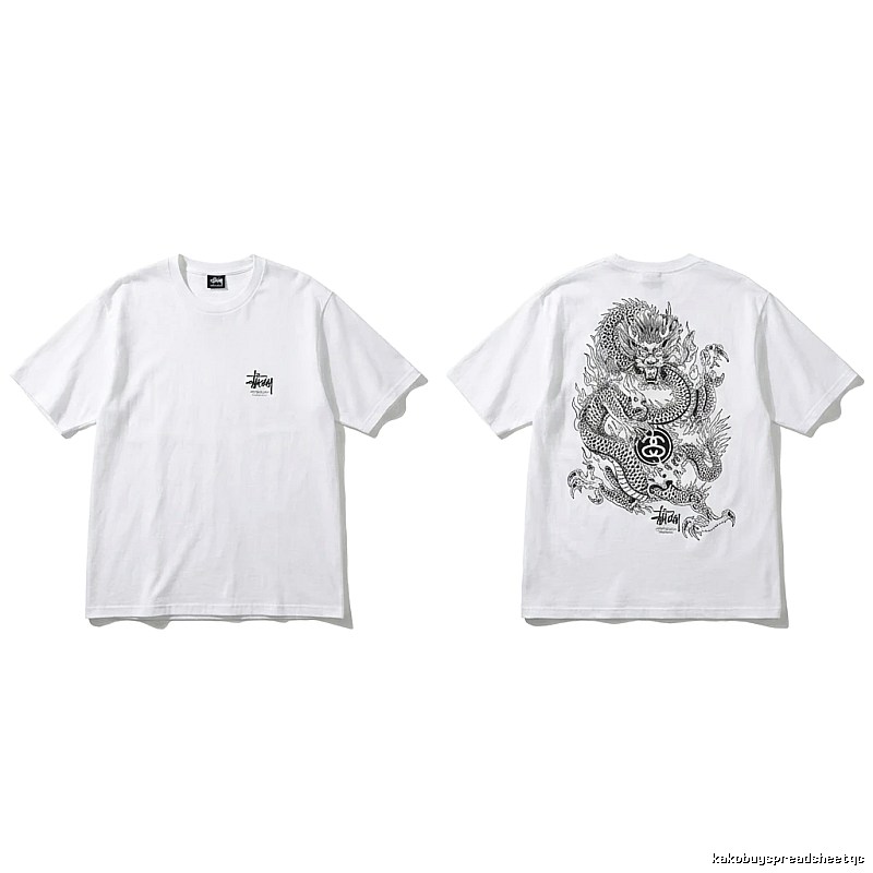 Stussy Chinese-style white T-shirt